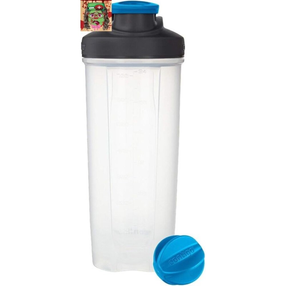 BlenderBottle Shake & Go Fit Carolina Blue Bottle 28oz - Reusable, BPA-Free,